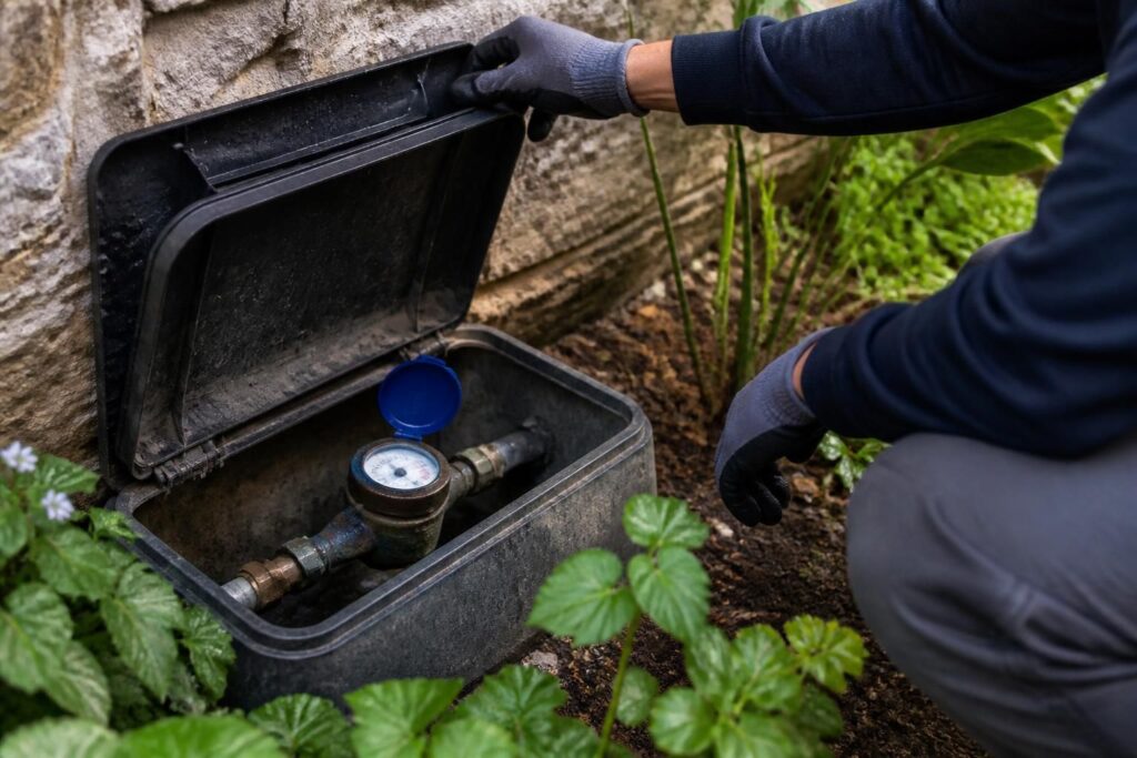 Compteur d'eau extérieur : emplacement, protection et entretien