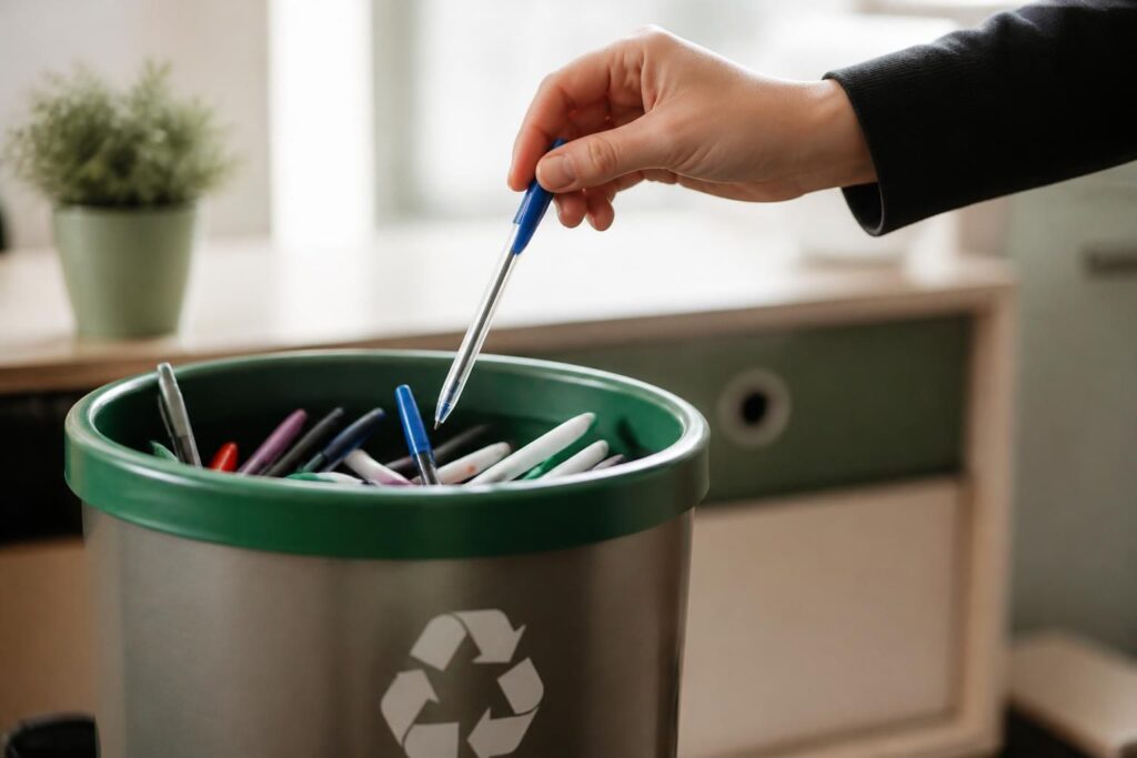 Recyclage des stylos : où et comment les déposer ?